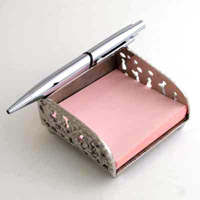 Nickel Post It Holder - Set of 2