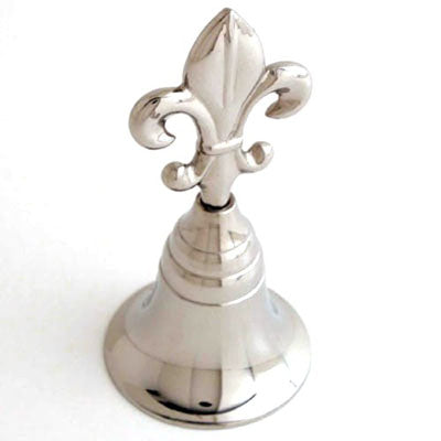 Nickel Fleur De Lis Bell - Set of 3