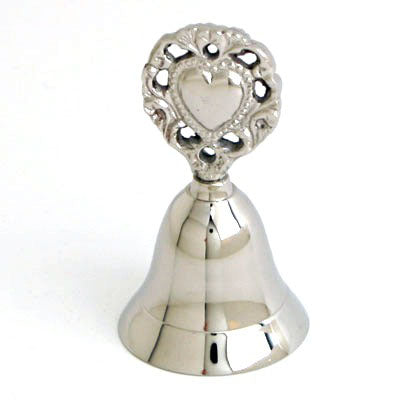 Nickel Heart Bell - Set of 4