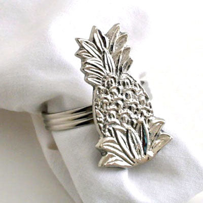 Nickel Pineapple Ring - Set of 4