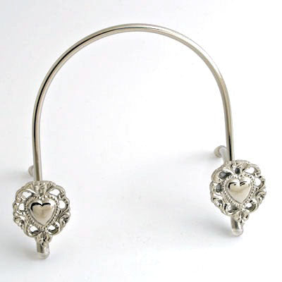 Nickel Heart Easel - Set of 4