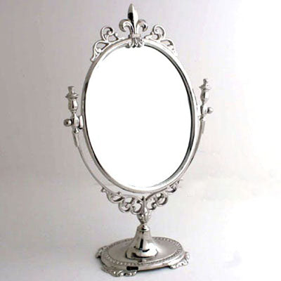 Nickel Fleur De Lis Mirror