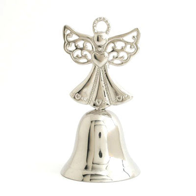 Nickel Small Angel Bell - Set of 4