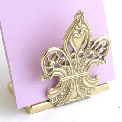 Brass Card Holder - Set of 4
