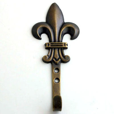 Bronze Fleur De Lis Hook - Set of 4