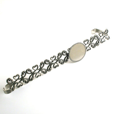 Brushed Nickel Wreath Ho - Set of 2