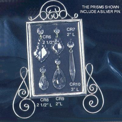 Crystal Prism-Chrome Pin - Set of 2
