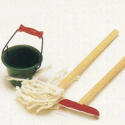 Miniature Mops & Bucket - Set of 36