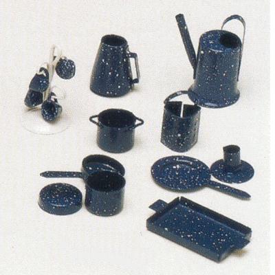 Miniature Blue Tin Set - Set of 36