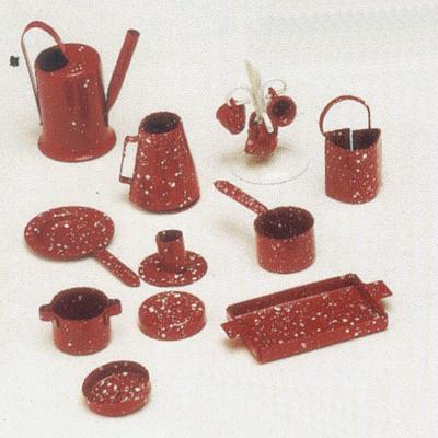 Miniature Red Tin Set - Set of 36